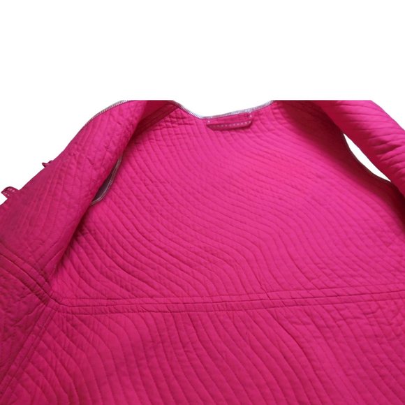 Vintage Vest Quilted Patchwork Cotton button down pink floral size Large Petite - Picture 7 of 17